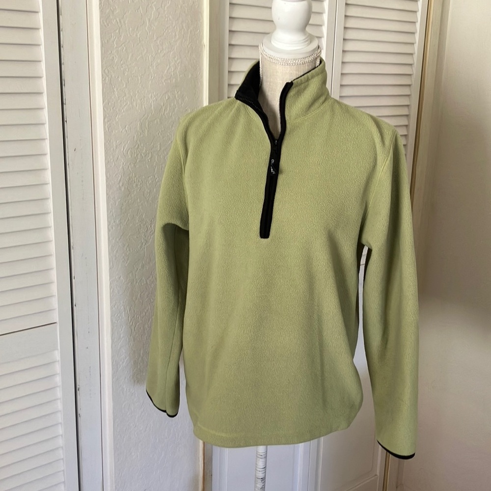 Old Navy‎ Women's Light Green Zip-Up Fleece Sweater size Medium